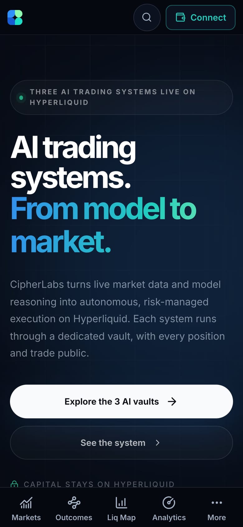 CipherLabs website on a phone